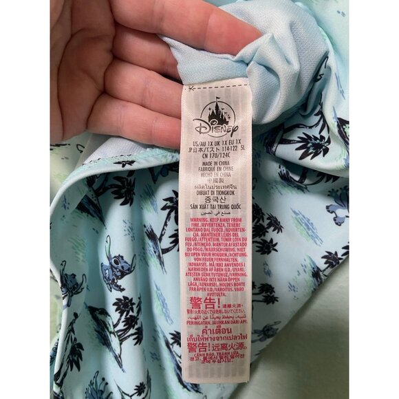 NWT Disney‎ Stitch Women's One Piece Blue Floral Swimsuit Size 1x - Picture 8 of 10